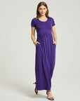 Women's Summer Casual Maxi Dress With Pocket