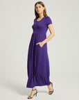 Women's Summer Casual Maxi Dress With Pocket