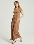 Women's Summer Casual Maxi Dress With Pocket