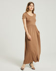 Women's Summer Casual Maxi Dress With Pocket