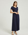 Women's Summer Casual Maxi Dress With Pocket