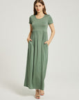 Women's Summer Casual Maxi Dress With Pocket