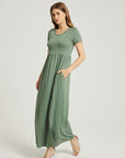 Women's Summer Casual Maxi Dress With Pocket