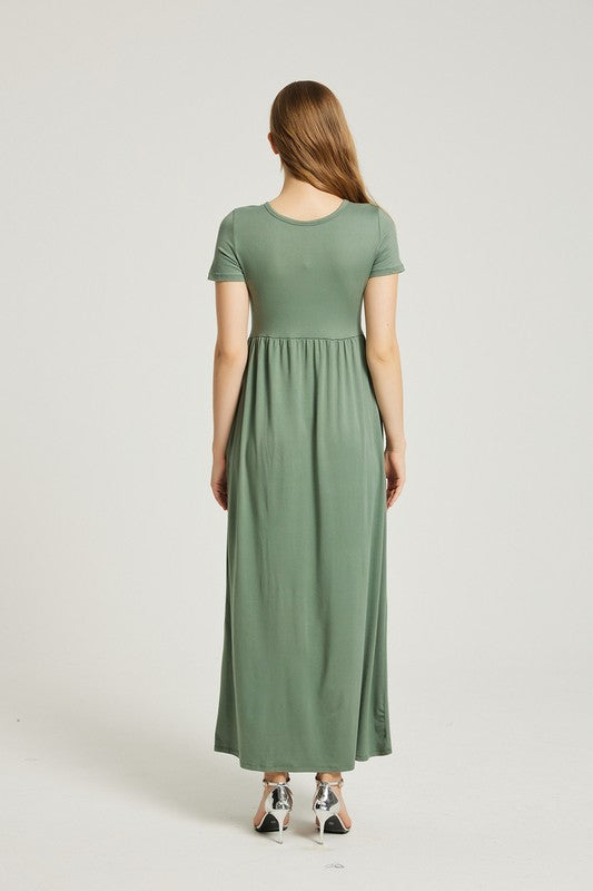 Women&#39;s Summer Casual Maxi Dress With Pocket