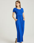 Women's Summer Casual Maxi Dress With Pocket