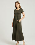 Women's Summer Casual Maxi Dress With Pocket