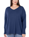 Zenana Plus Hi Low Front Seam Sweater - Online Only