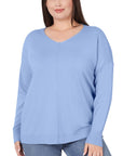 Zenana Plus H/L Garment Dyed Sweater - Online Only