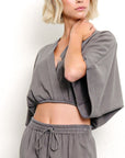 Fabina Hemp Kimono Crop