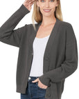 Zenana Viscose Sweater Cardigan - Online Only