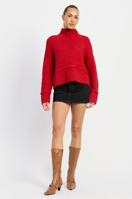 Emory Park Turtle Neck Body Sweater