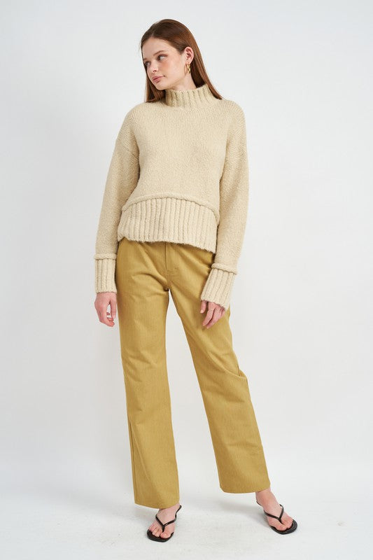 Emory Park Turtle Neck Body Sweater