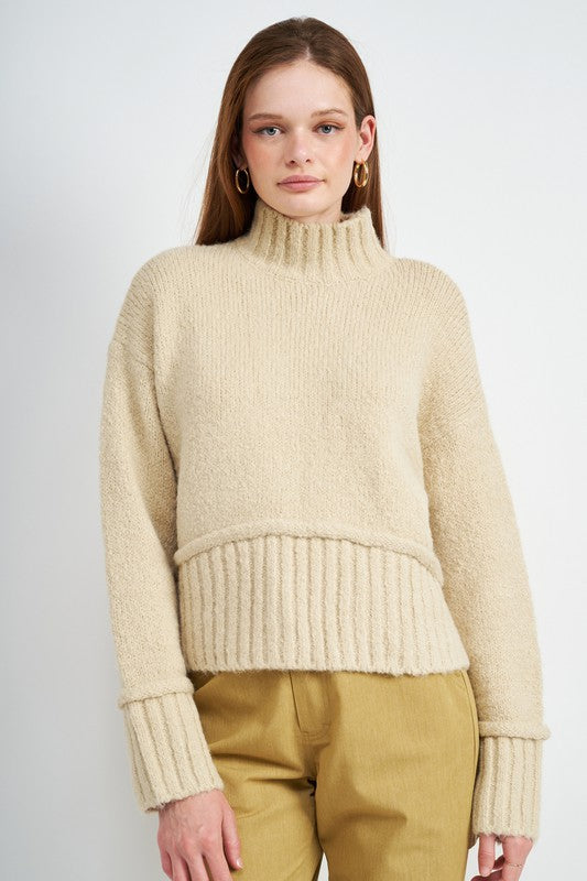 Emory Park Turtle Neck Body Sweater