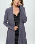 Renee C. Brushed Knit Draped Cardigan with Cashmere Feel