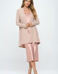 Renee C PLUS Brushed Knit Draped Cardigan with Cashmere Feel