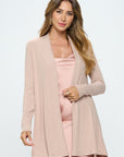 Renee C. Brushed Knit Draped Cardigan with Cashmere Feel