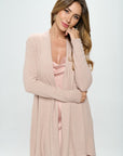 Renee C. Brushed Knit Draped Cardigan with Cashmere Feel