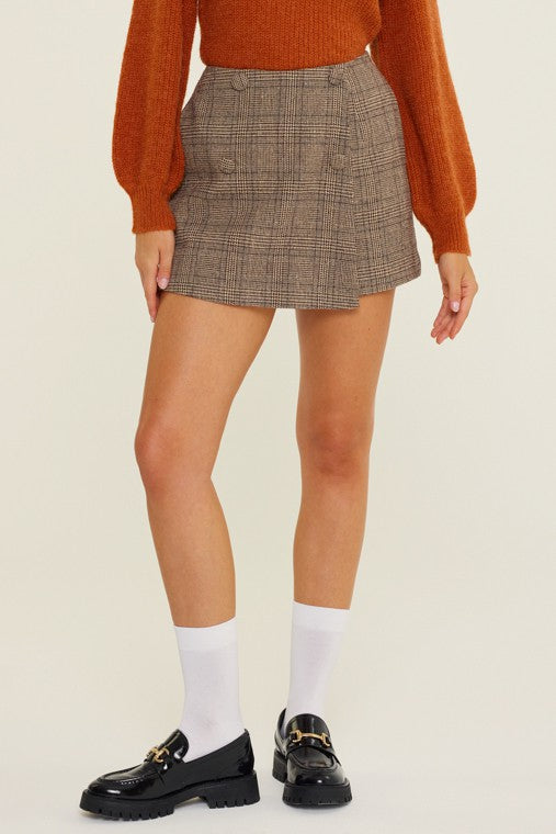 Lush Clothing Plaid Skort