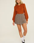 Lush Clothing Plaid Skort