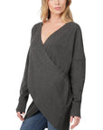 Zenana Cross Front Sweater - Online Only