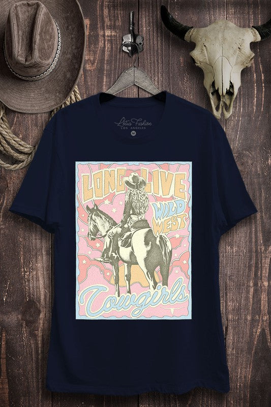 Long Live Cowgirls Graphic Top - Online Only