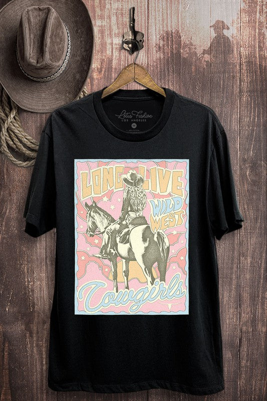 Long Live Cowgirls Graphic Top - Online Only