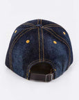 LOVE Crystal Embelished Denim Cap