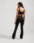 Full Size Supersculpt™ Flared Leggings with Pockets - Black