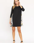 Side Contrast A Line Tunic Dress