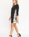 Side Contrast A Line Tunic Dress