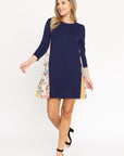 Side Contrast A Line Tunic Dress