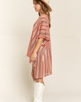 Jade By Jane Colorful Vertical Striped Poncho