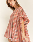 Jade By Jane Colorful Vertical Striped Poncho