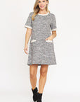 Plus Preppy Tweed Shift Dress