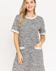 Plus Preppy Tweed Shift Dress