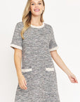 Plus Preppy Tweed Shift Dress