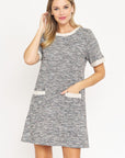 Plus Preppy Tweed Shift Dress