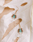 Leto Accessories Seed Bead with Crystal Drop Earring