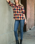 Collared Argyle Top