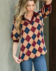 Collared Argyle Top