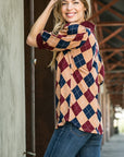 Collared Argyle Top