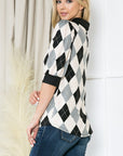 Collared Argyle Top