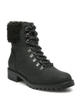 Dolon Lace-Up Fur Collared Ankle Boot