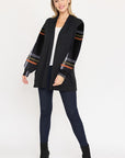 PLUS Bishop Sleeve Open Cardigan With Pockets