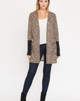 Leopard Print Open Cardigan