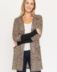 Leopard Print Open Cardigan