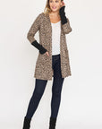 Leopard Print Open Cardigan