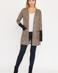 Leopard Print Open Cardigan