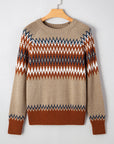 Western Geometric Knit Sweater