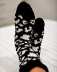 Julia Rose Leopard Fleece Socks